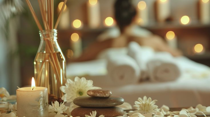 Relaxing spa setting